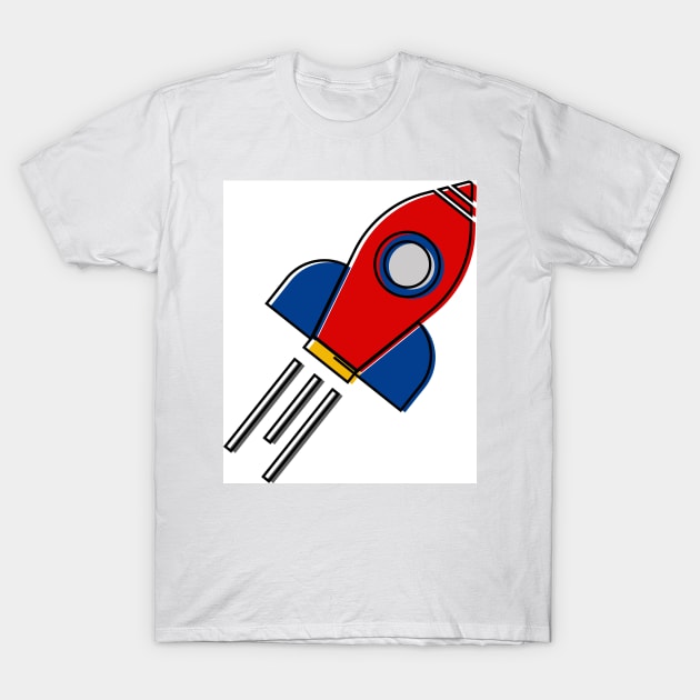 Wallpaper Rocket T-Shirt by Rizaldiuk